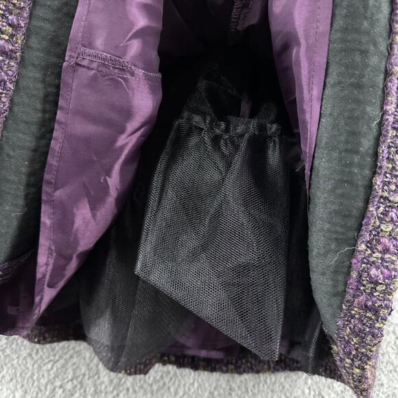 Nanette Lepore Size 0 Purple Strapless Dress Wool Blend Lined Formal Party - Picture 5 of 12